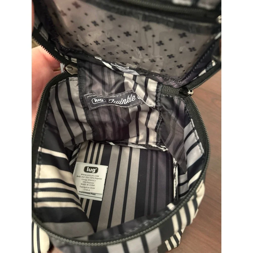 Lug Twinkle Jewelry Box Organizer set in the Love Stripe Black pattern 9 pc set